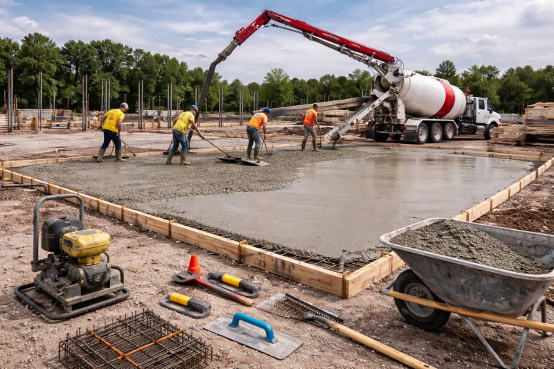 Commercial Slab Installation in Katy, TX